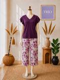 Floral velvet pajama