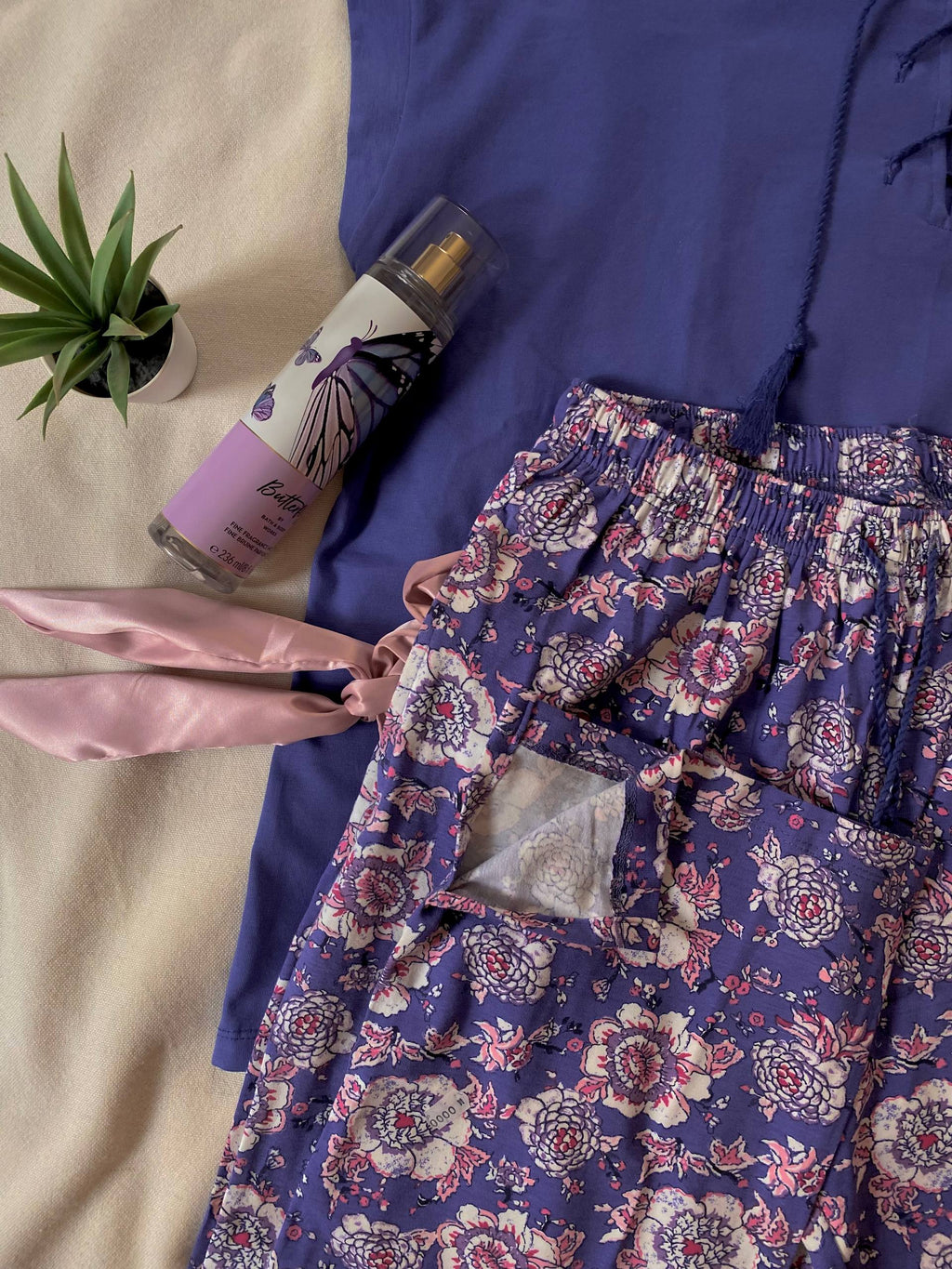 Flower bird pajama