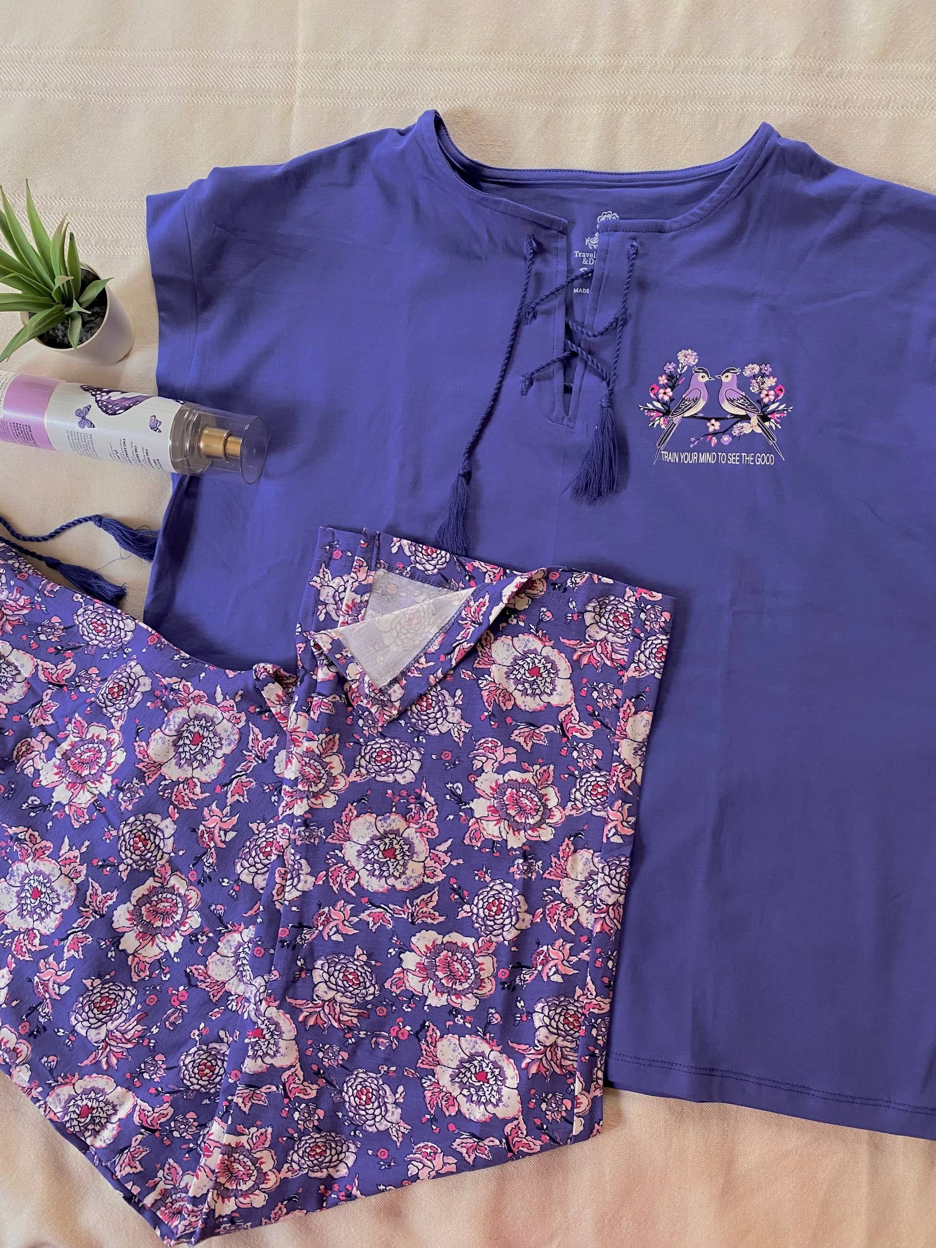 Flower bird pajama