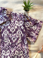 Ikat violet pajama