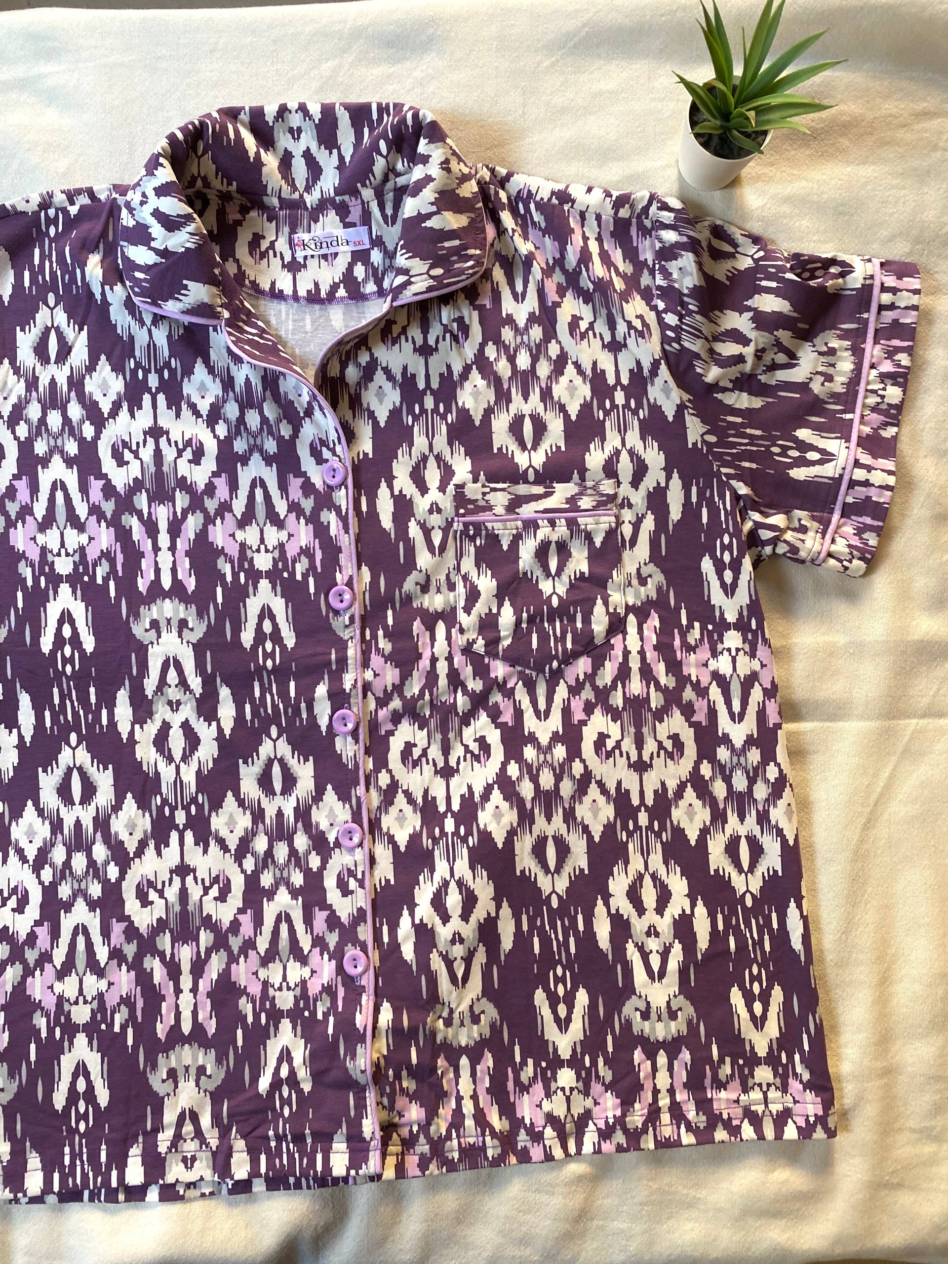 Ikat violet pajama