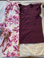 Floral velvet pajama