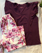 Floral velvet pajama