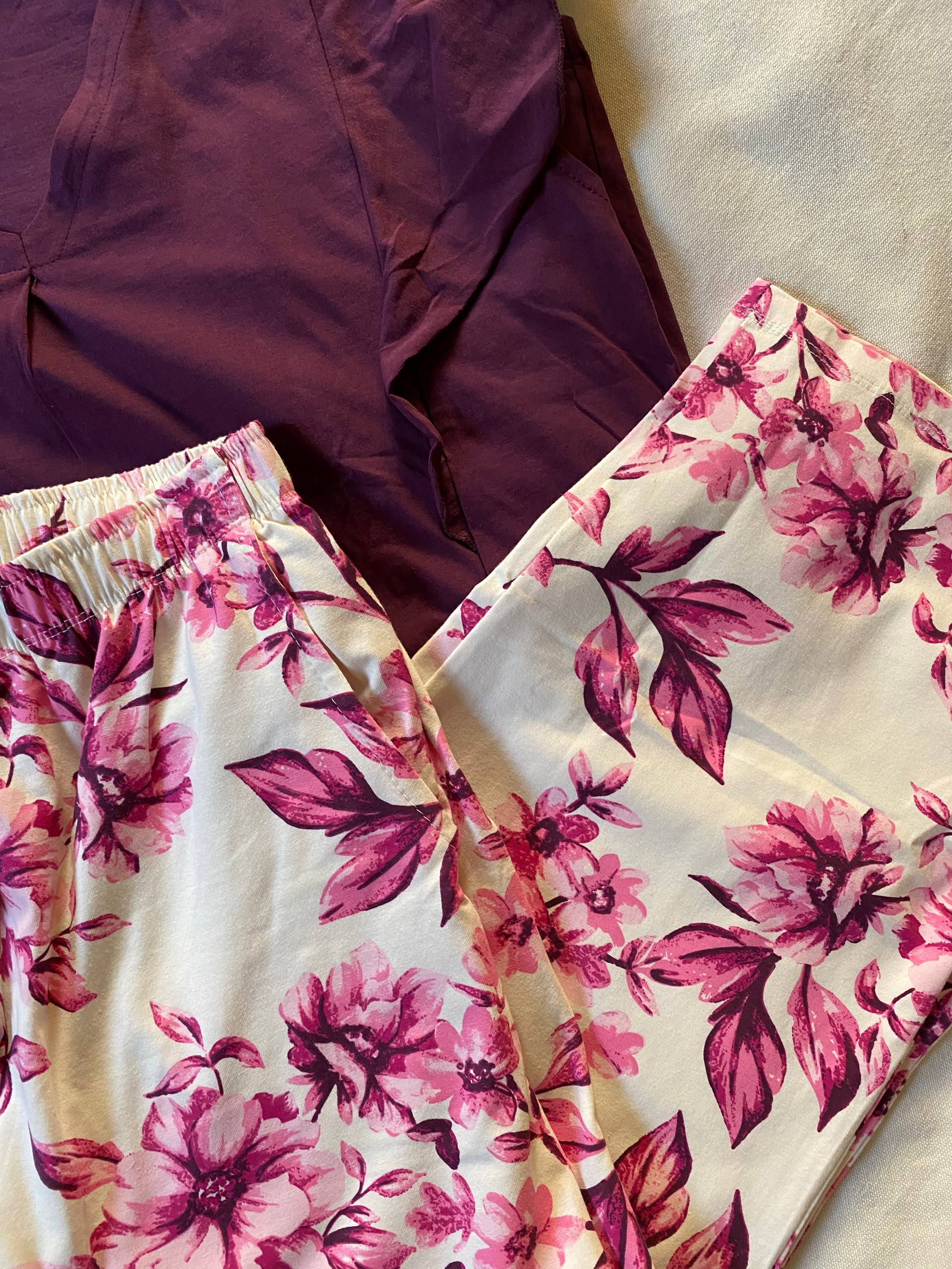 Floral velvet pajama