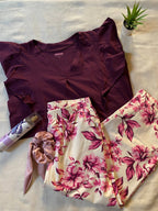 Floral velvet pajama