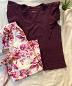 Floral velvet pajama